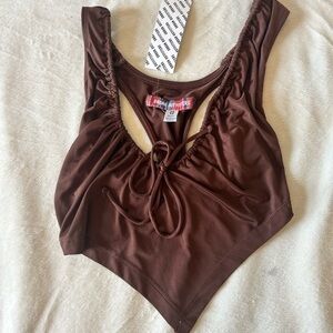 Urban Outfitters Brown Tie Tank Top
